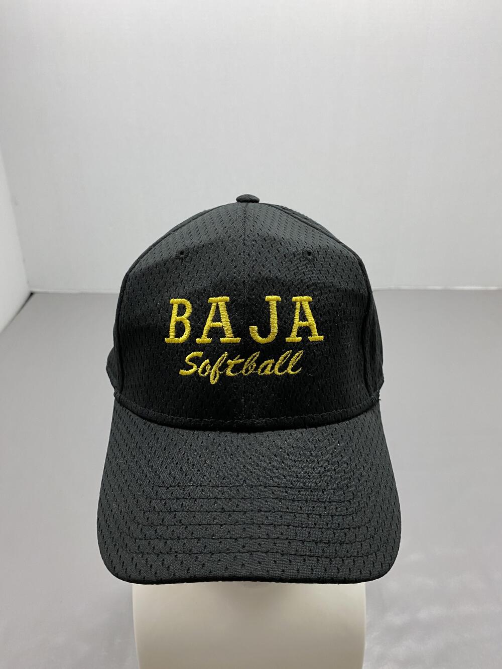 Otto Hat Cap Strap Back One Size Black Baseball BAJA Softball Mesh Breathable